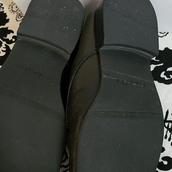 Calvin Klein Men's Black Leather Dress Shoes Size 8.5 (Like New) - Picture 6 of 10